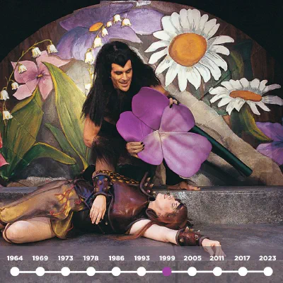 Ty Burrell (above) as Oberon and Jeannie Naughton as Titania in the 1999's A Midsummer Night's Dream. 