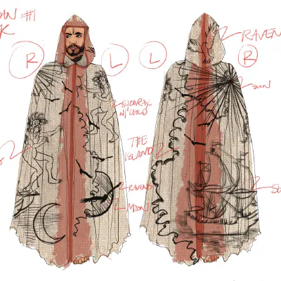 Caliban costume design by Raquel Adorno.